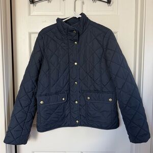 Women's Quilted Jacket - Navy Blue